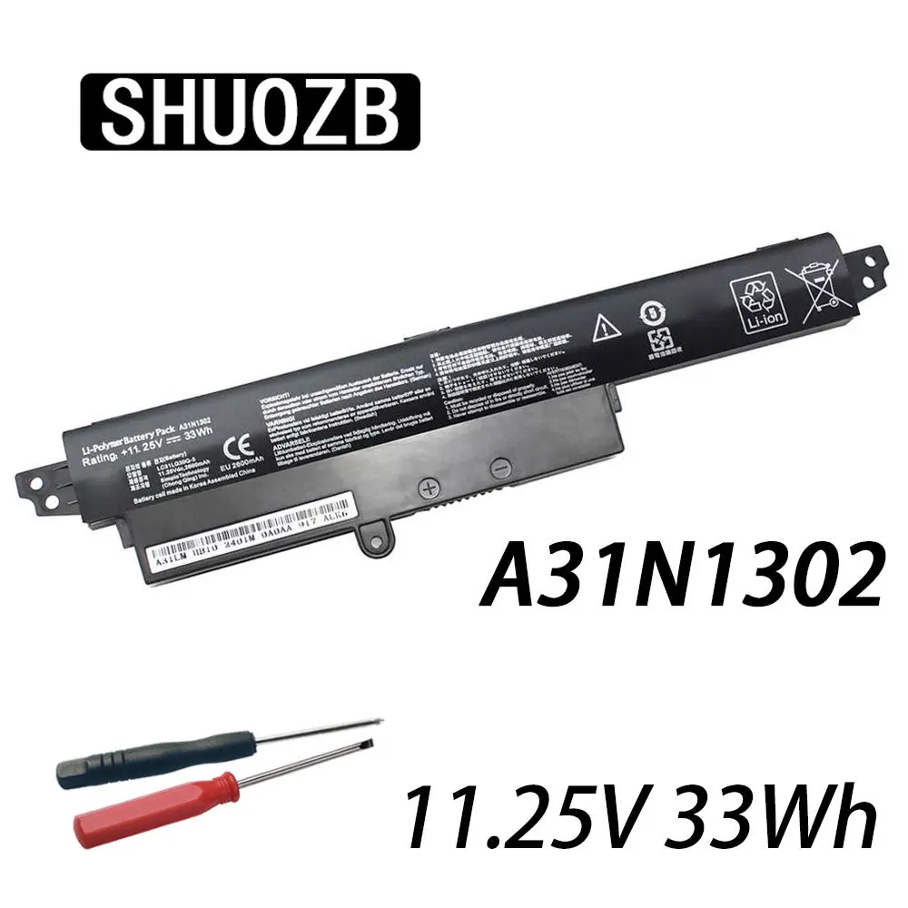 

SHUOZB A31N1302 Аккумулятор для ноутбука ASUS VivoBook X200CA X200MA X200M X200LA F200CA X200CA R200CA 11,6 "A31LMH2 A31LM9H 1566-6868