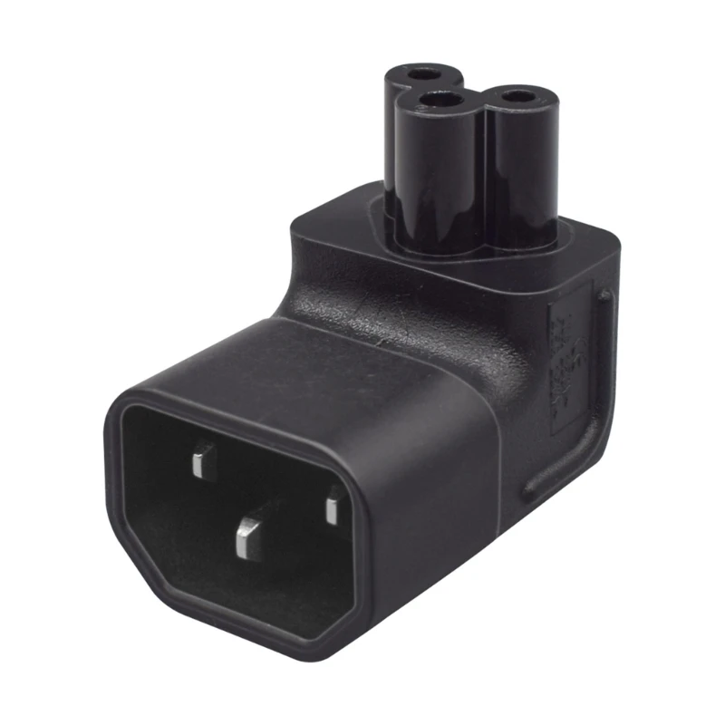 IEC320 C5 Преобразователь мощности IEC C14 Штекер на Женский Угол вверх/вниз Разъем 10A 250