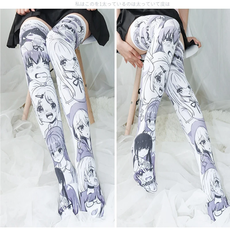 New Cartoon Socks Fashion Stockings Casual Polyester Thigh   Socks Girls Womens Female High-quality Halloween Stockings Cosplay