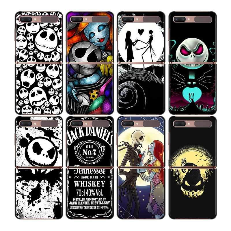 

Shockproof fashion mobile hard shell Cover Nightmare Christmas Jack For Samsung Galaxy Z Flip 3 5G Black Fundas Phone Case