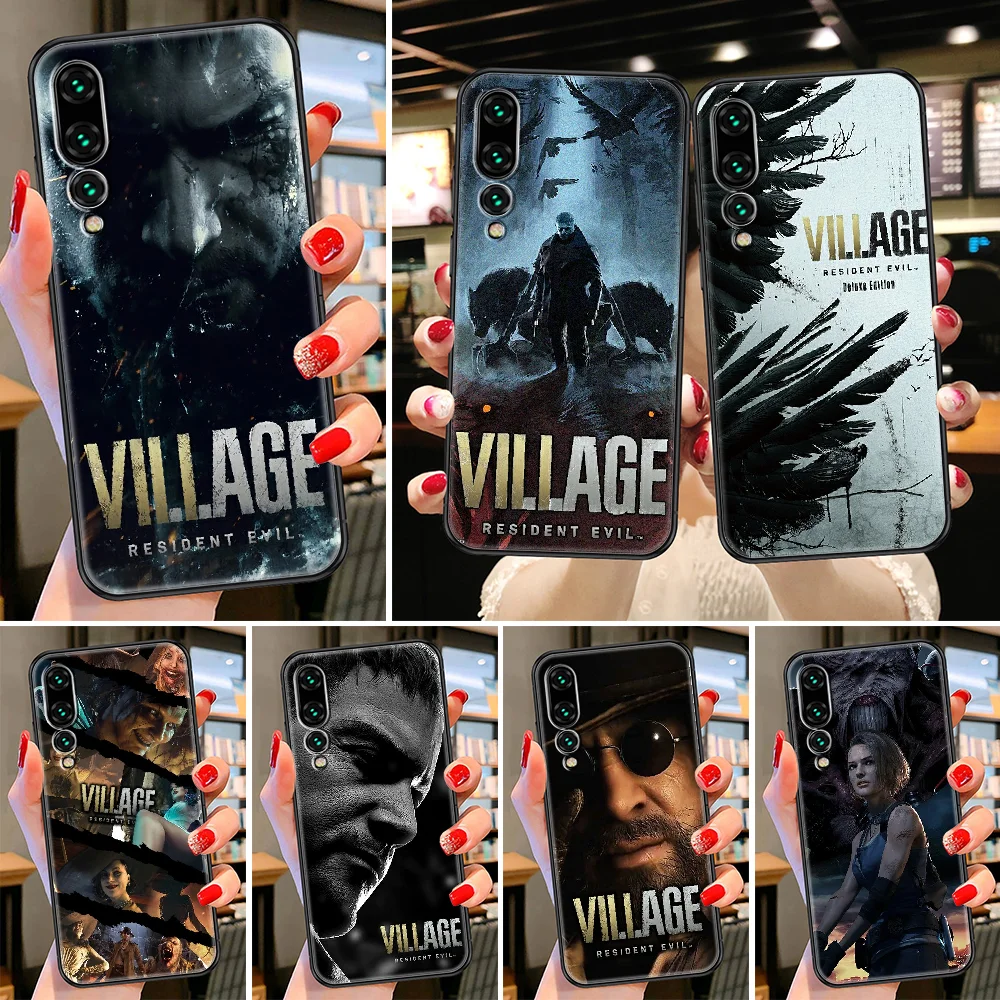 Residents Village Evils Remake Phone case For Huawei P Mate P10 P20 P30 P40 10 20 Smart Z Pro Lite 2019 black art Etui painting