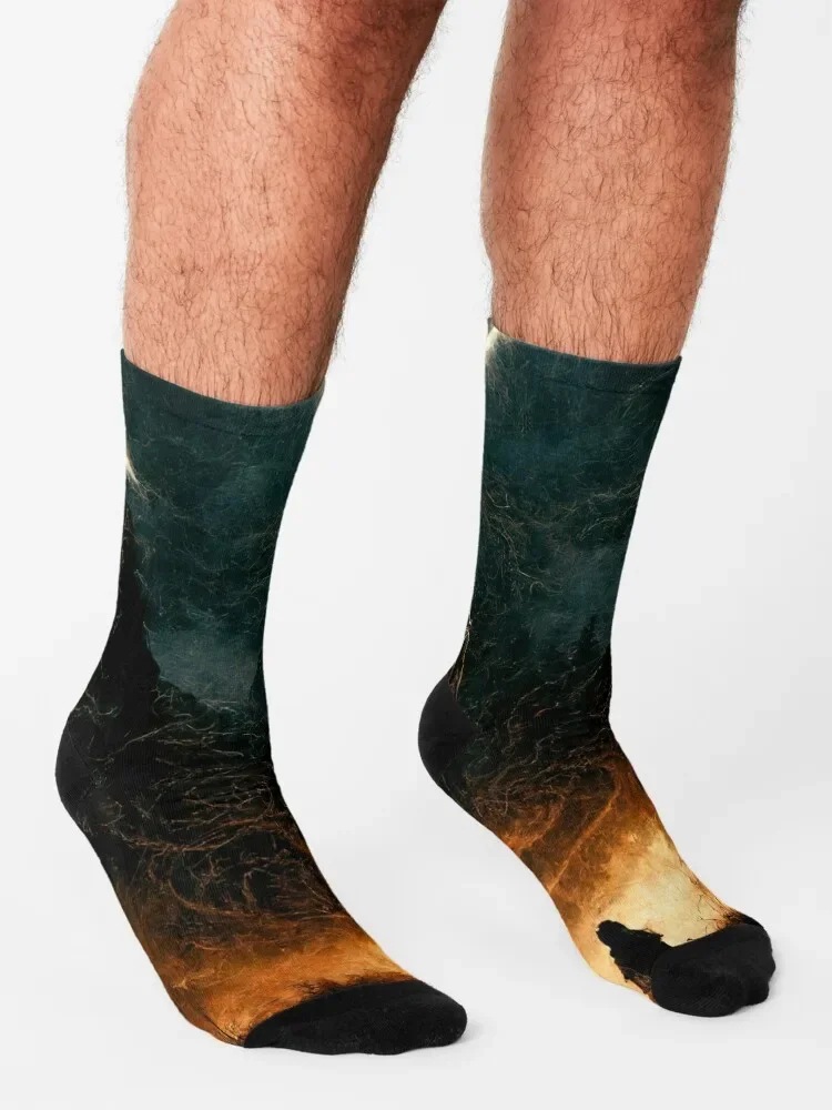 Крутые дизайнерские носки The Ring power of the middle earth сумасшедшие яркие подвязки