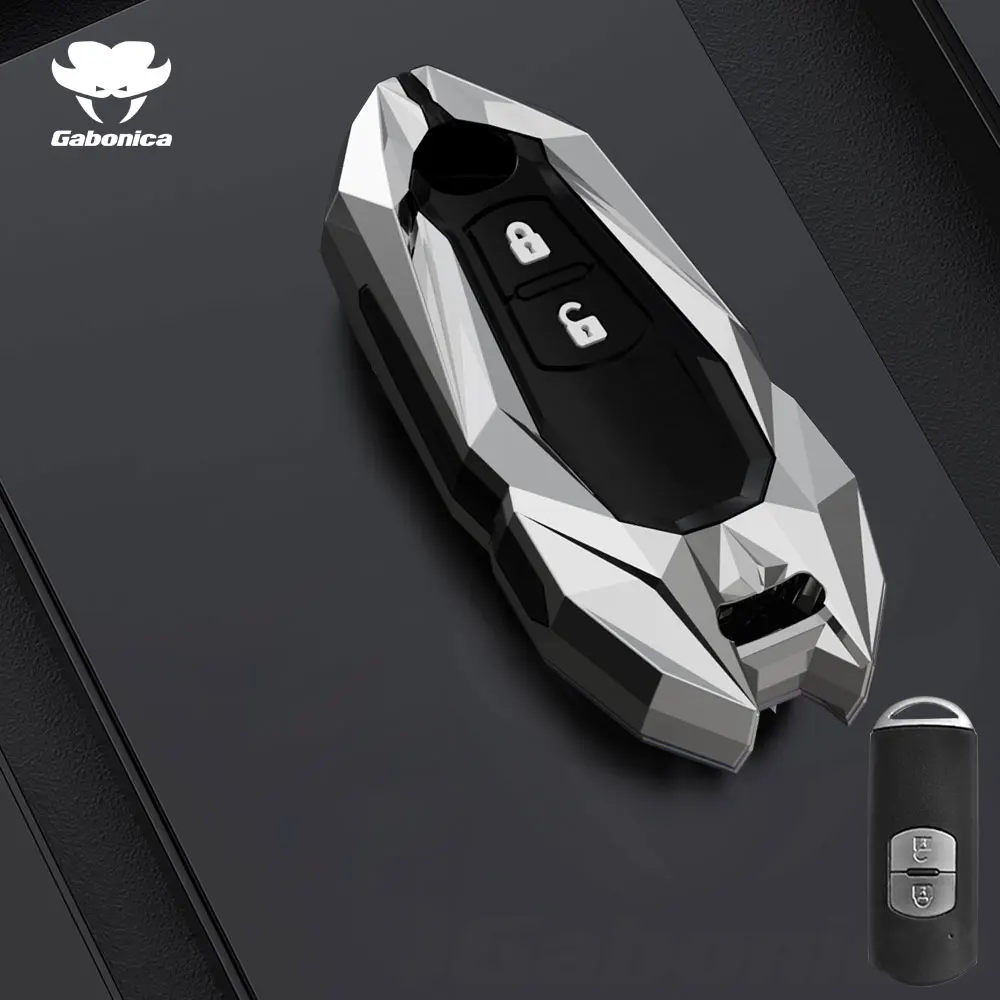 

Брелок для автомобильного ключа из цинкового сплава с 2 и 3 кнопками, Обложка для Mazda 2, 3, 6, Atenza, Axela, Demio, CX30