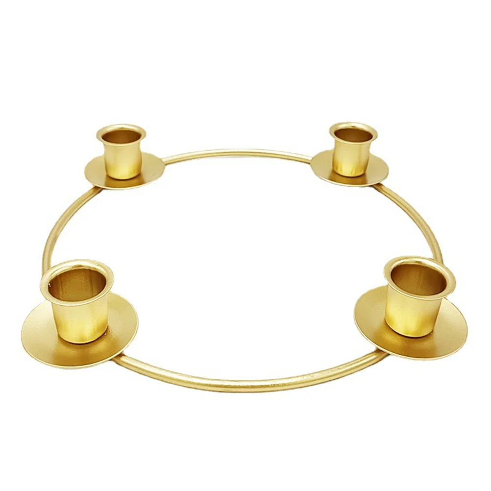 

Stand Holder Xmas Centerpiecering Pillar Iron Taper Holiday Wedding Table