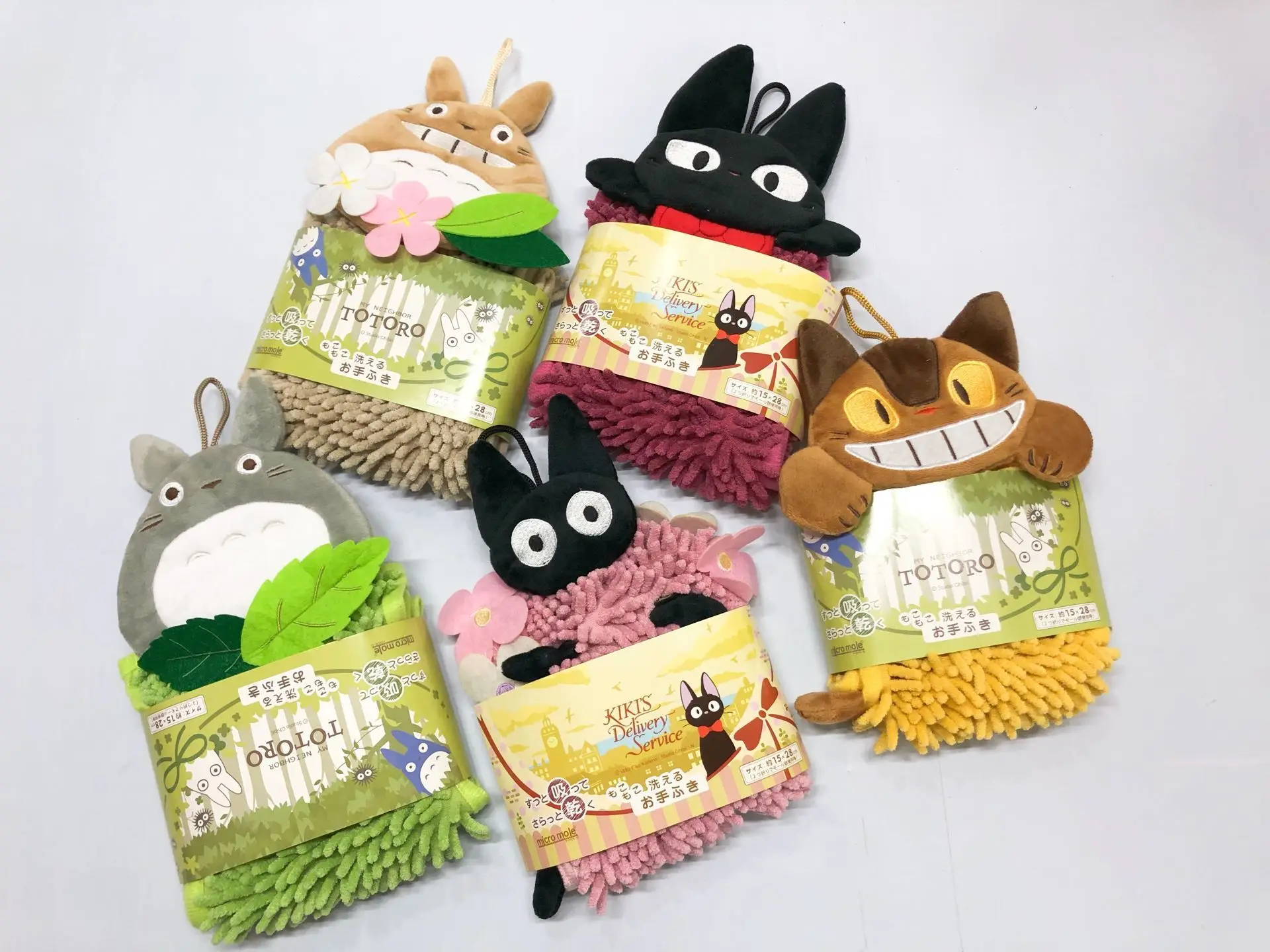 Милое полотенце для рук Totoro с вешалкой кухонная тряпка мытья посуды подвесное