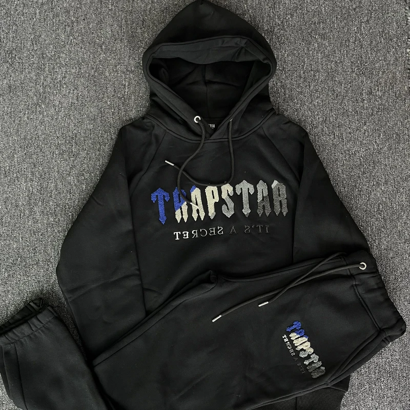 

Top Streetwear Top Quality Embroidered Men's Hoodie Trapstar Shooters Hooded Tracksuit London Jogging Pants Male Clothing