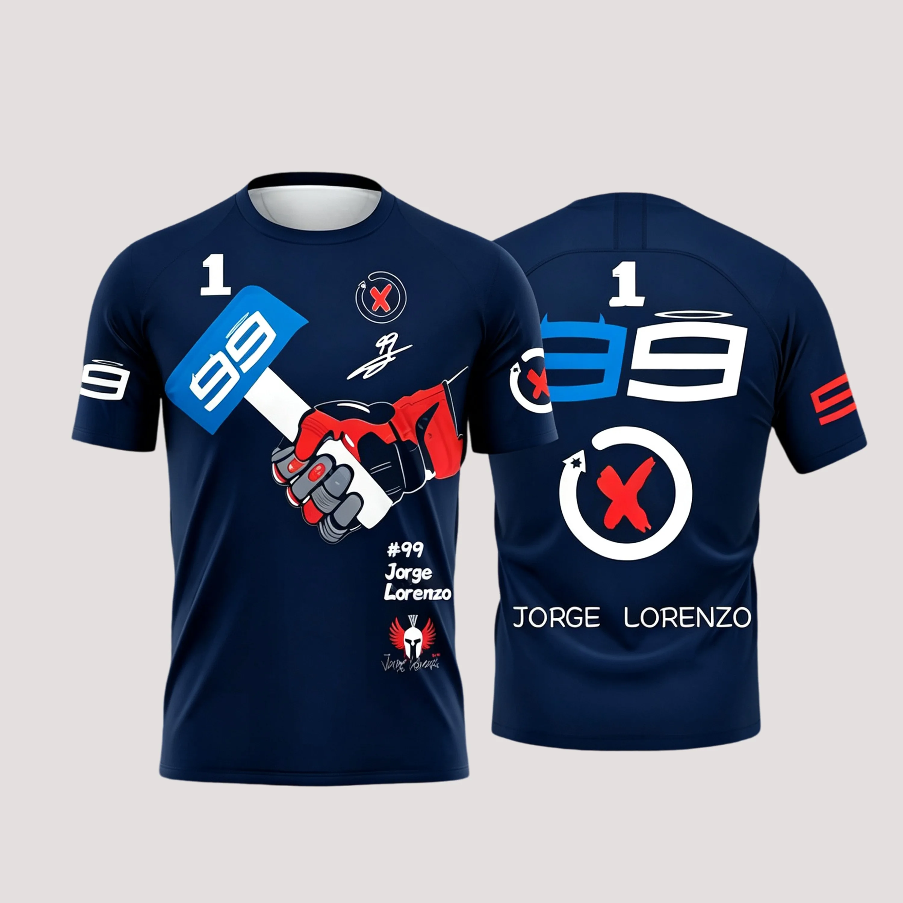 Фото 2026 Гоночный номер. Футболка с 3D-принтом Jorge Lorenzo Fan 99, мужская и женская, летняя, повседневная, с коротким рукавом, одежда для фанатов №2