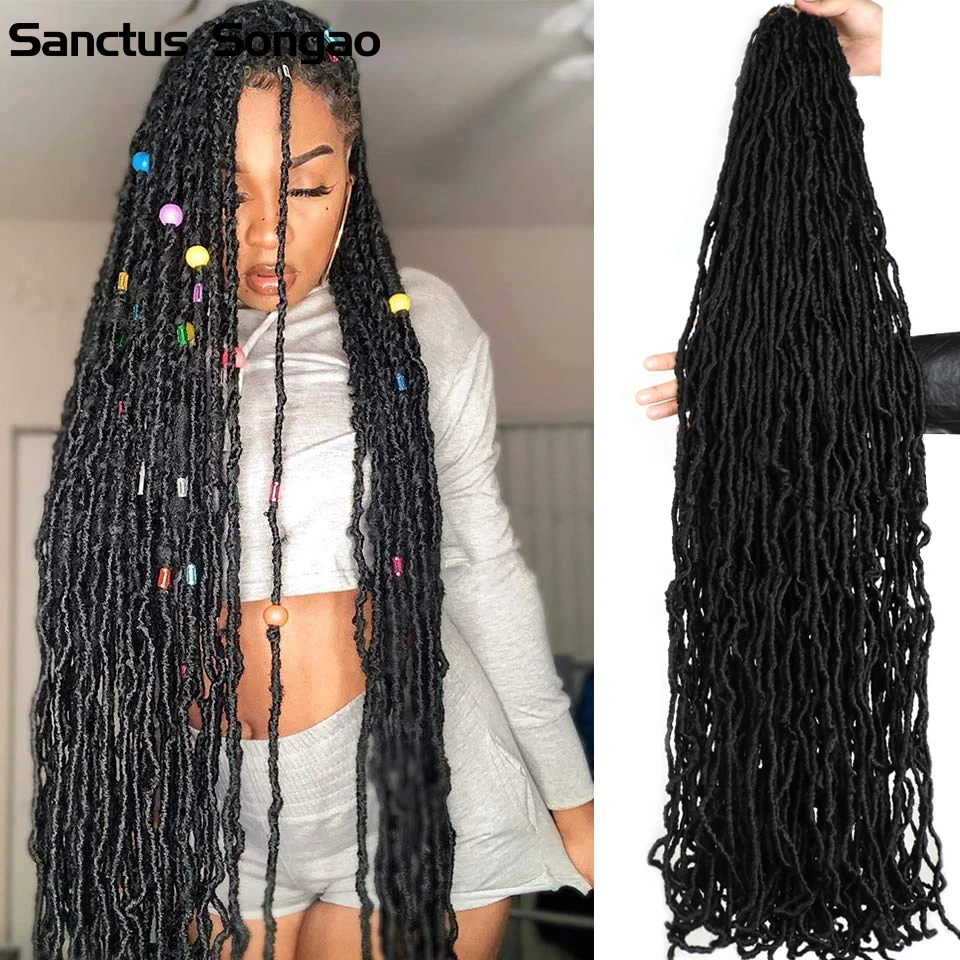 Faux Locs 18 24 36 Inches Crochet Hair Goddess Soft Locs Hair Synthetic Braids Extensions Crochet Locks Hair With Free Shipping