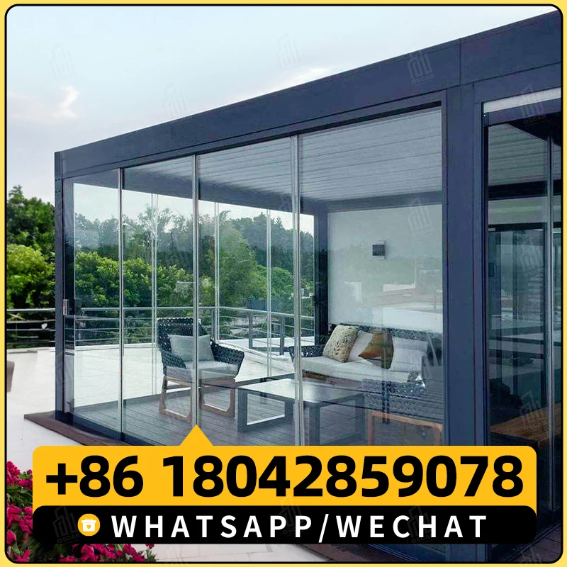 OEM садовое патио электрические беседки моторизованная жалюзи затенение