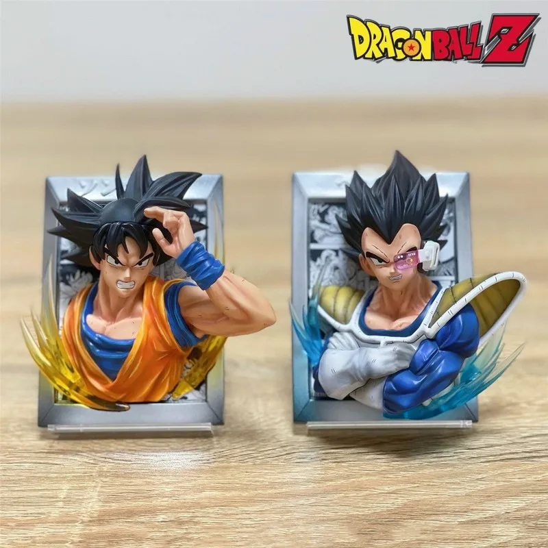

10cm Anime Dragon Ball Fridge Magnets Figure Goku Vegeta Pvc Action Figure Gk Collection Decoration Model Kids Toy Cool Gifts