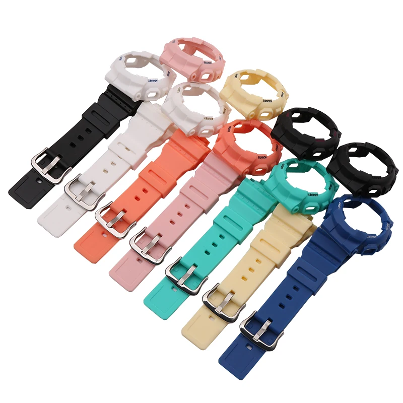 Watch Accessories Resin Strap Case for Casio BABY-G BA-111 BA-110 BA-112 120 Waterproof Watch Strap Women's Strap