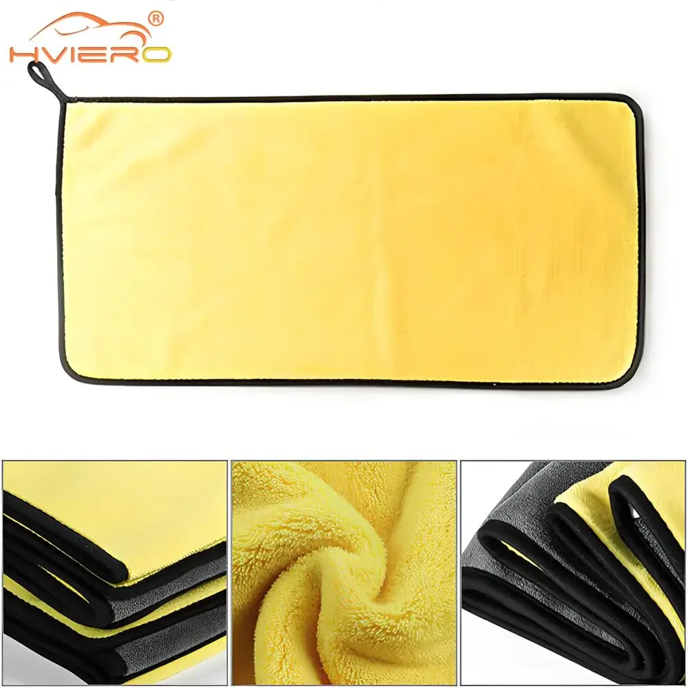 1 шт. 160x60 см полотенце для мытья автомобиля 400GSM микрофибра высокое водопоглощение