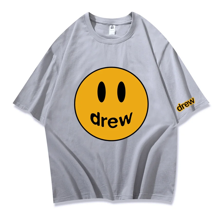

Drew House Justin Bieber Tshirt Men T-shirt Men Women T-shirt Harajuku Printed Top Tshirt Unisex T-shirt Fashion Streetwear