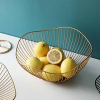 creative irregular desktop fruit basket kitchen iron snacks candy storage plate table sundries organizer drainer