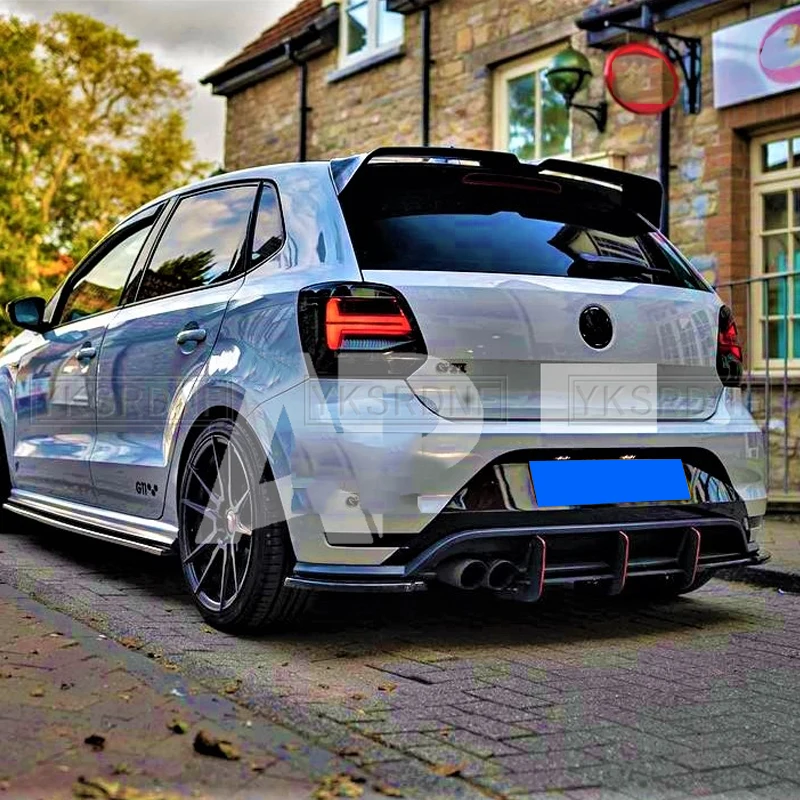Для VW Polo MK5 GTI 6R 6C 2009-2017 Style задний спойлер на крыло крышу ABS Авто запасные части