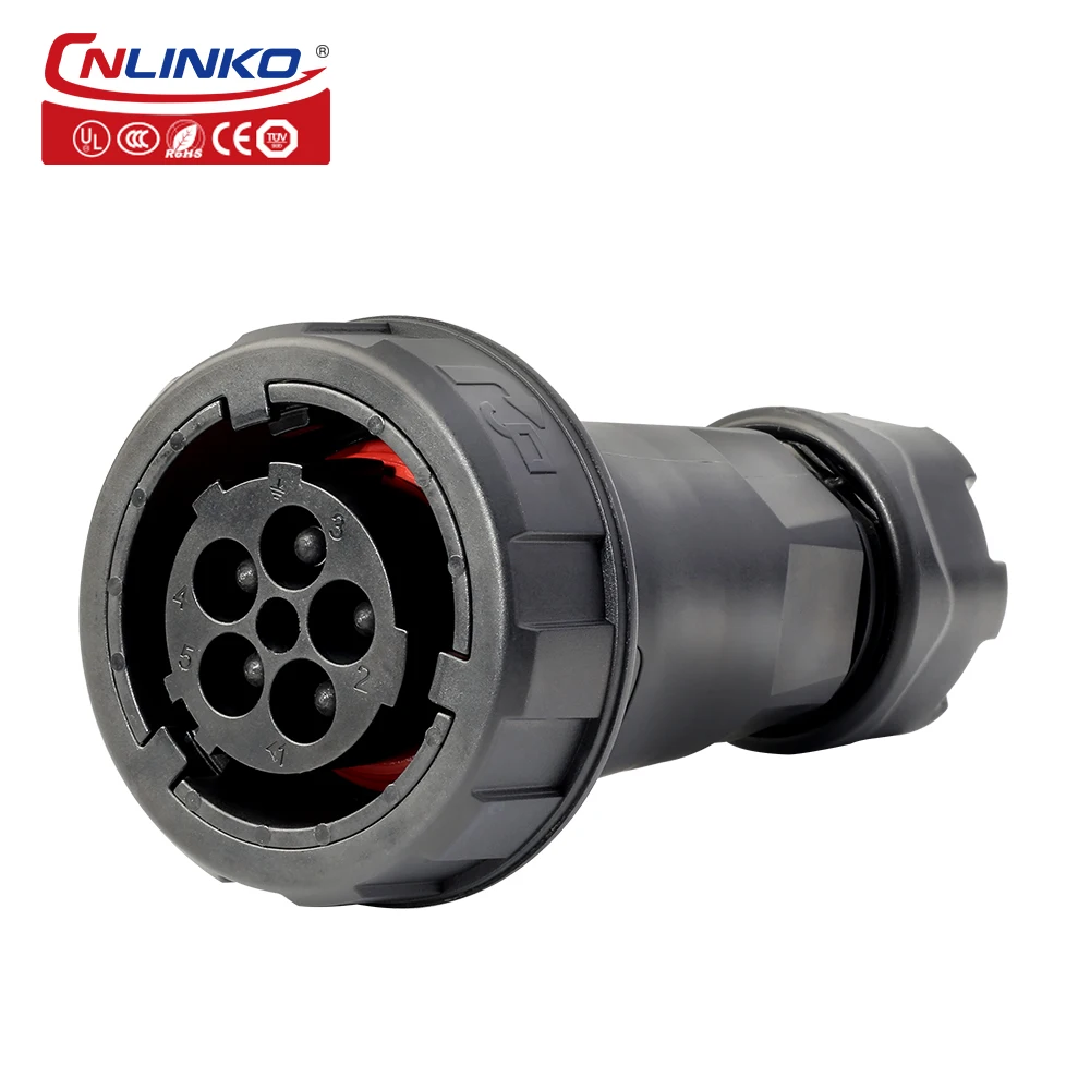 Cnlinko YM-28 IP68 Пластик 50А 500В переменного тока промышленный круглый женский разъем