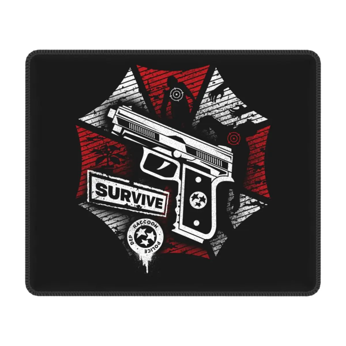 

Customized Gaming Mouse Pad Non-Slip Rubber Base Grunge Umbrella Corporation Mousepad Office Desk Survive The City Mat