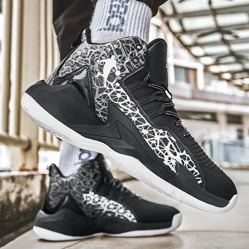 Men's Basketball Shoes Breathable Cushioning Non-Slip Wearable Sports Shoes Gym Training Athletic Basketball Sneakers for Women