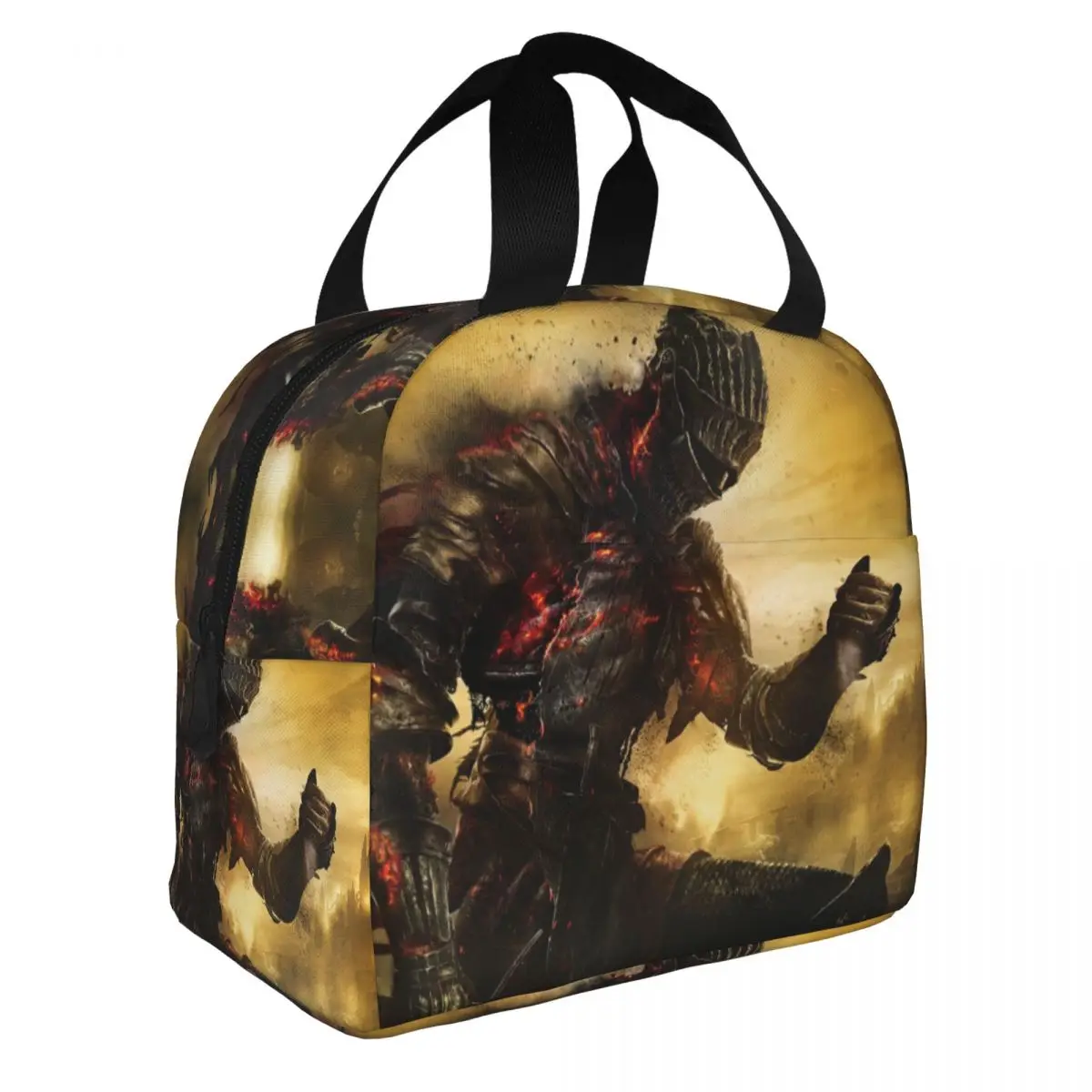 Video Game - Dark Souls III Lunch Bento Bags Portable Aluminum Foil thickened Thermal Cloth Lunch Bag for Women Men Boy