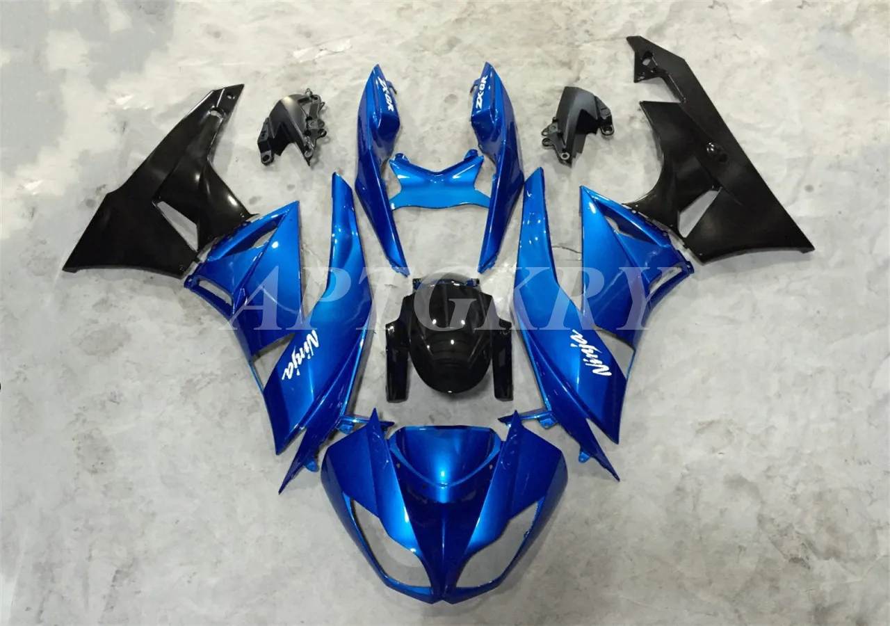 

New ABS Plastic Shell Motorcycle Fairing kit Fit For Kawasaki Ninja ZX6R 636 ZX-6R 2009 2010 2011 2012 Custom Black Blue