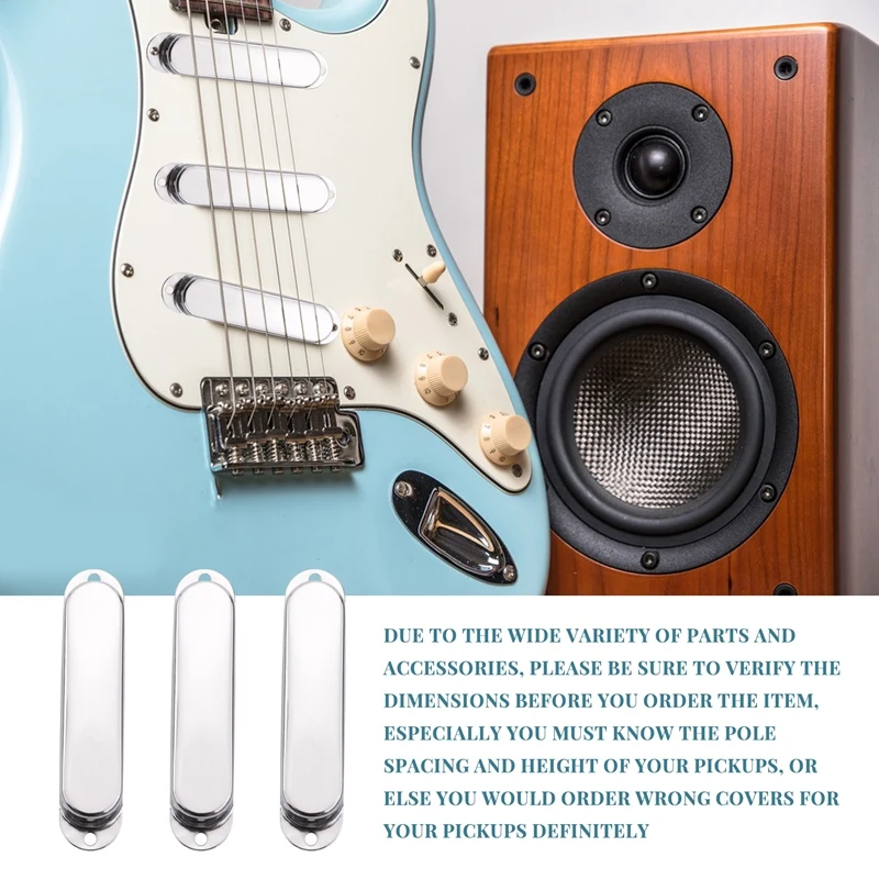3 шт. хромированные металлические герметичные крышки звукоснимателей для гитары