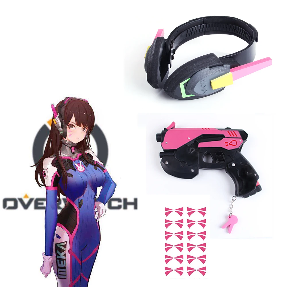 

Game Overwatch D.Va Earphone Gun Hana Song DVA Weapon Pistol Cosplay Props Christmas Halloween Party Toy Cosplay Accessories