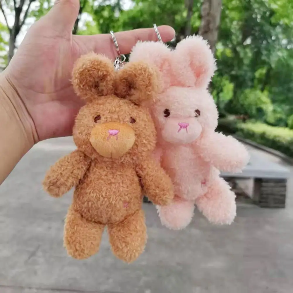 

Милый плюшевый брелок в виде кролика, мини-зайчик, искусственная Подвеска для автомобильной сумки, брелок для ключей, держатель для сумки, р...