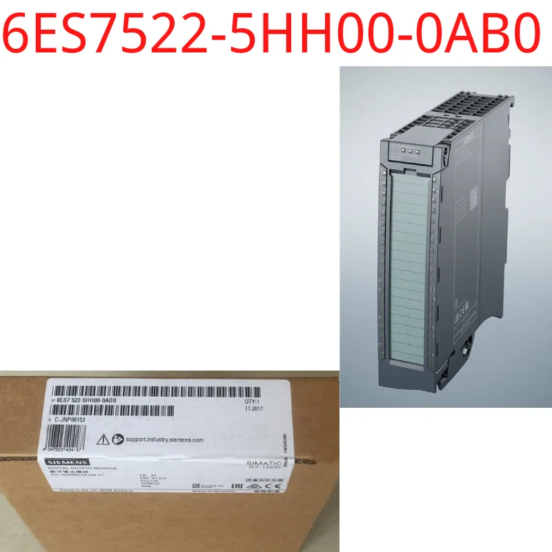 

6ES7522-5HH00-0AB0 Brand New SIMATIC S7-1500, digital output module DQ 16x 230V AC/2A ST; relay 16 channels in groups of 2; 4 A