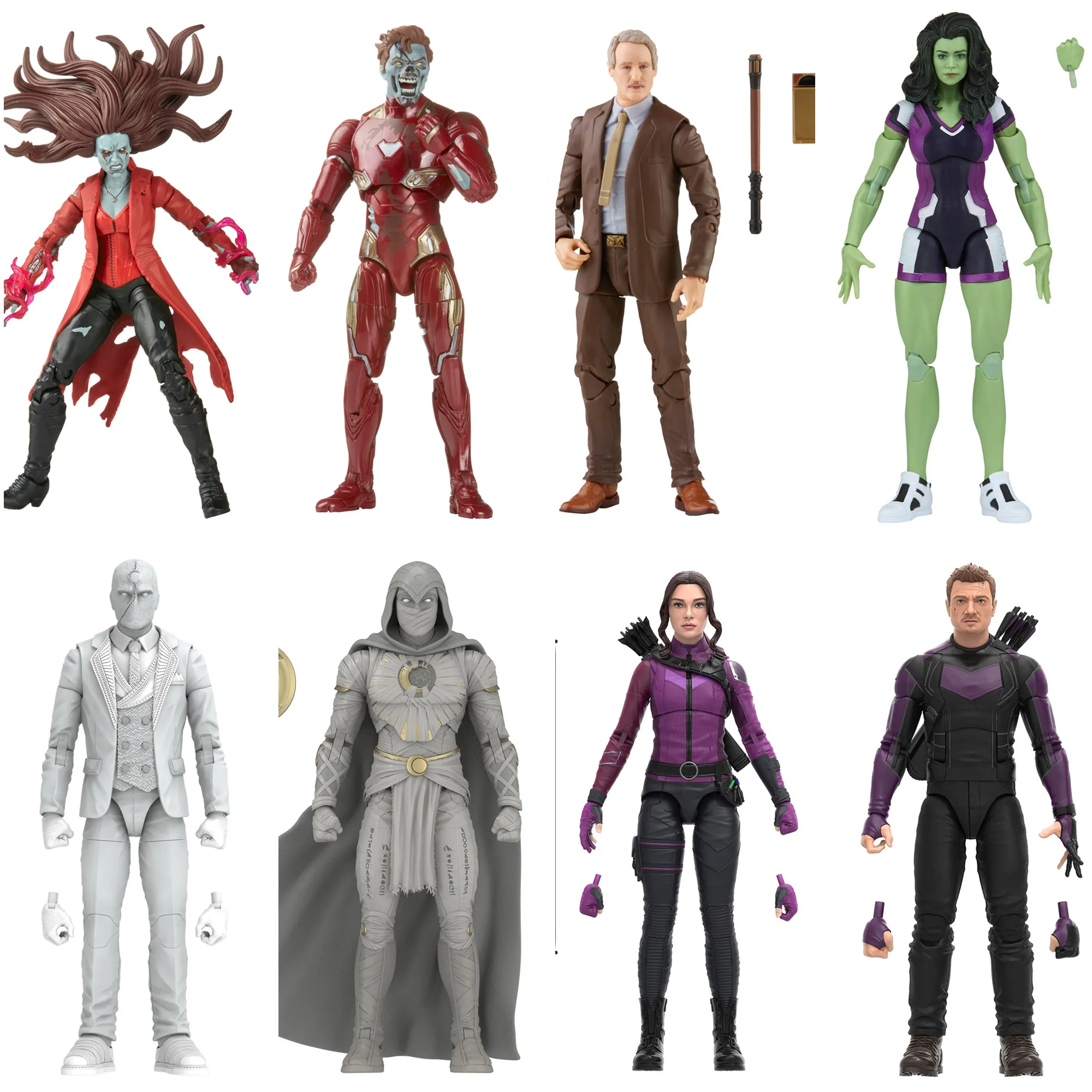 Loki Mobius Moon Knight Lady Hawkeye Hulk Zombie Iron Man Scarlet Witch Toys