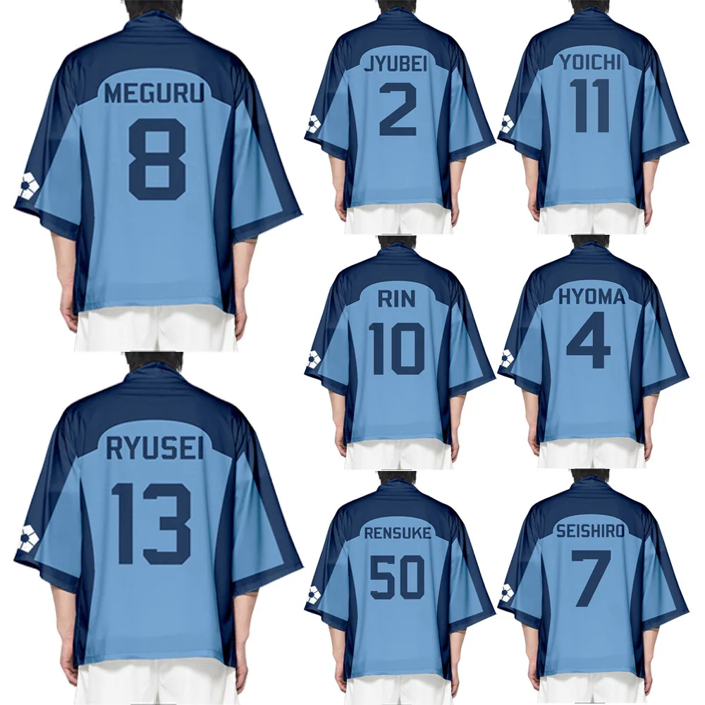 Периферийные устройства в стиле аниме BLUE LOCK Blue Prison накидка-кимоно для взрослых и