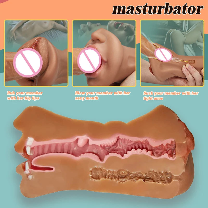 18 + мужской мастурбатор секс-игрушки для мужчин Реалистичная Вагина минет