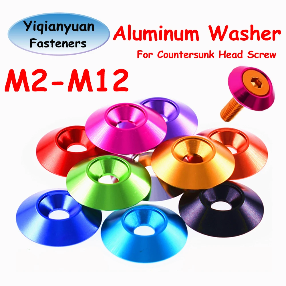 

Шайбы Yiqianyuan алюминиевые M2-M12 10 цветов