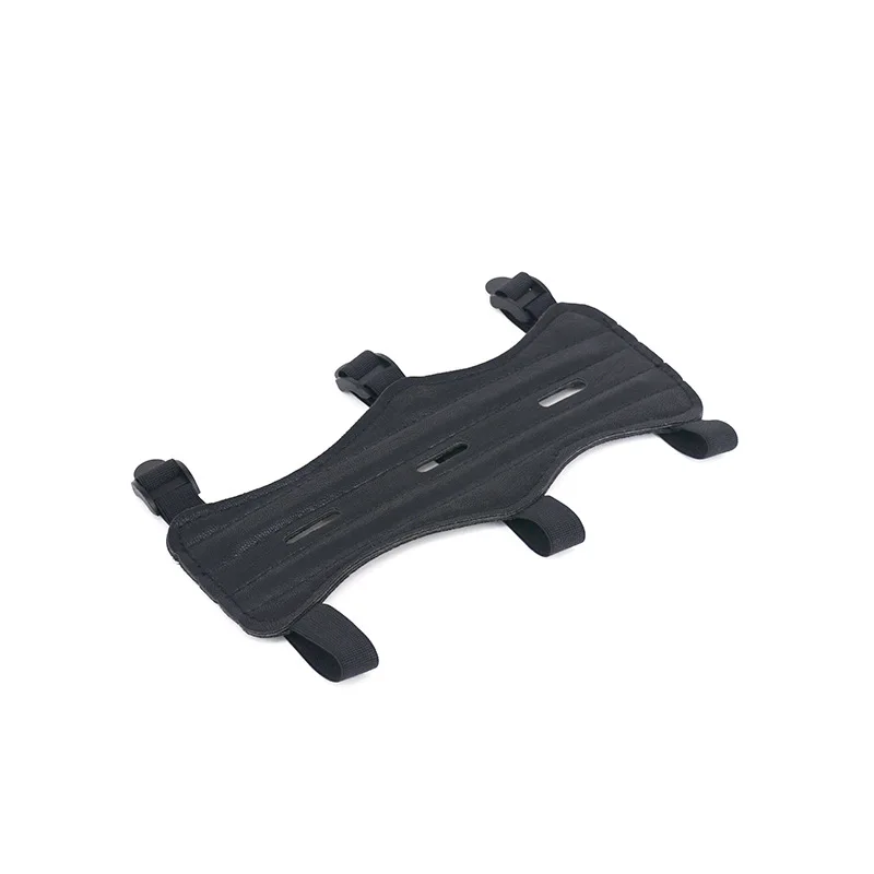 Защитный нарукавник из воловьей кожи для стрельбы лука с 3 ремешками черный |