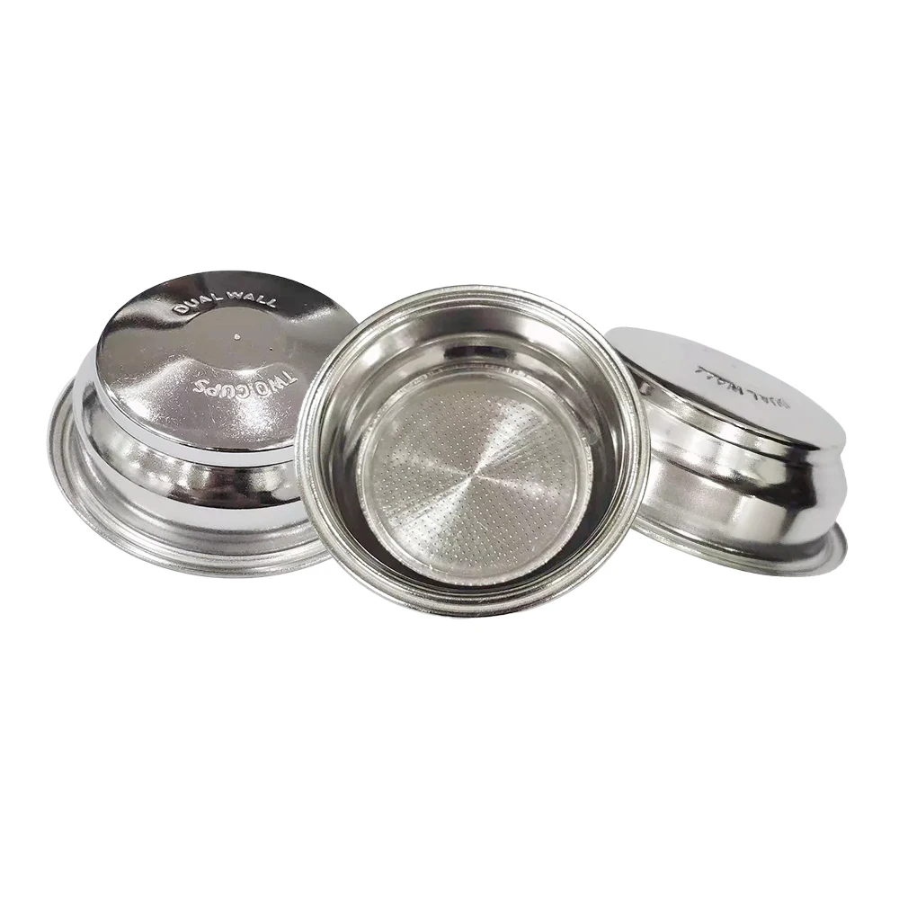 

58mm 2-cup Double-layer Stainless Steel Powder Bowl Coffee Machine Accessories Double Bowl Pressureless Coffee Tool For Barista