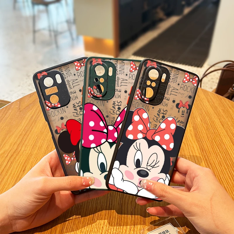 

Милый чехол для телефона с Минни Маус Love для Xiaomi Redmi K40 K20 K30 Note 11 10X 10 5G Pro 9 9S 9T 9A 9C матовый полупрозрачный мягкий чехол для телефона