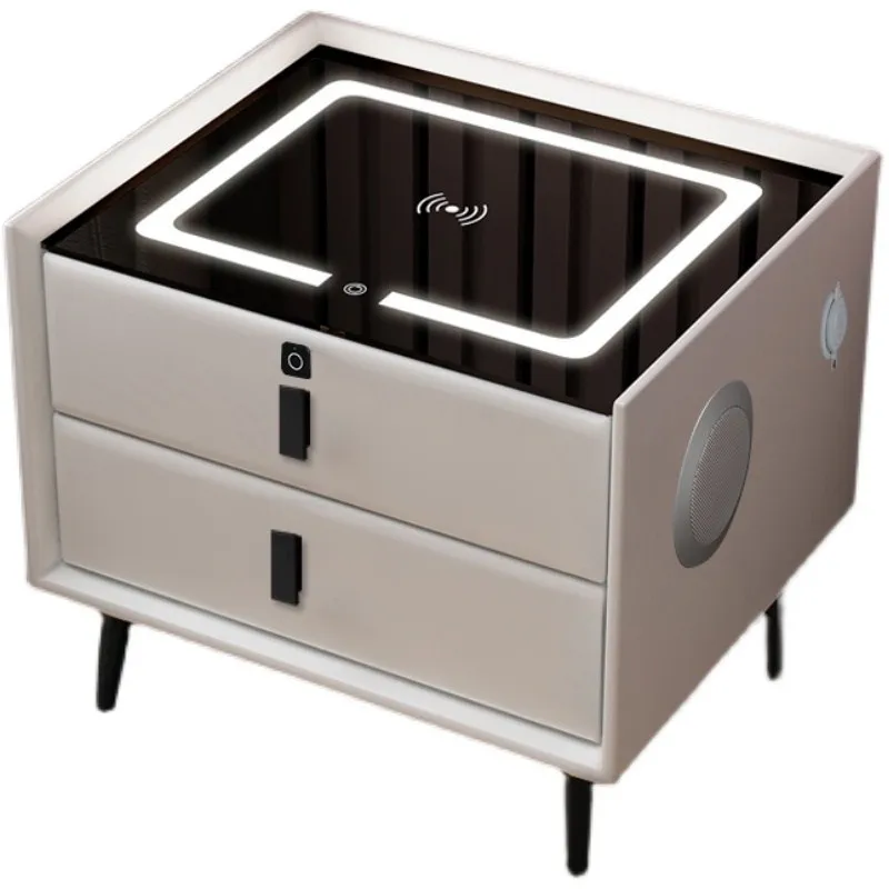 

Роскошные умные тумбочки, современная мебель для спальни, многофункциональные прикроватные столики с беспроводной зарядкой и блокировкой по отпечатку пальца, шкафы