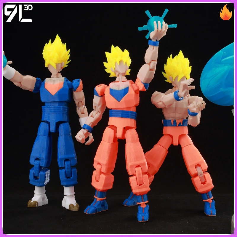 Фото Коллекционная фигурка 9L3D Dragon Ball: Гоку, 15 см, полностью подвижная, из ударопрочного материала PETG, игрушка-подарок №2