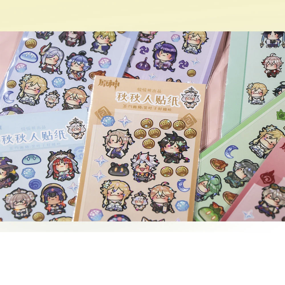 Игра Impact Q Fanwork 7 элементов наклейки для разных людей граффити ноутбука багажа