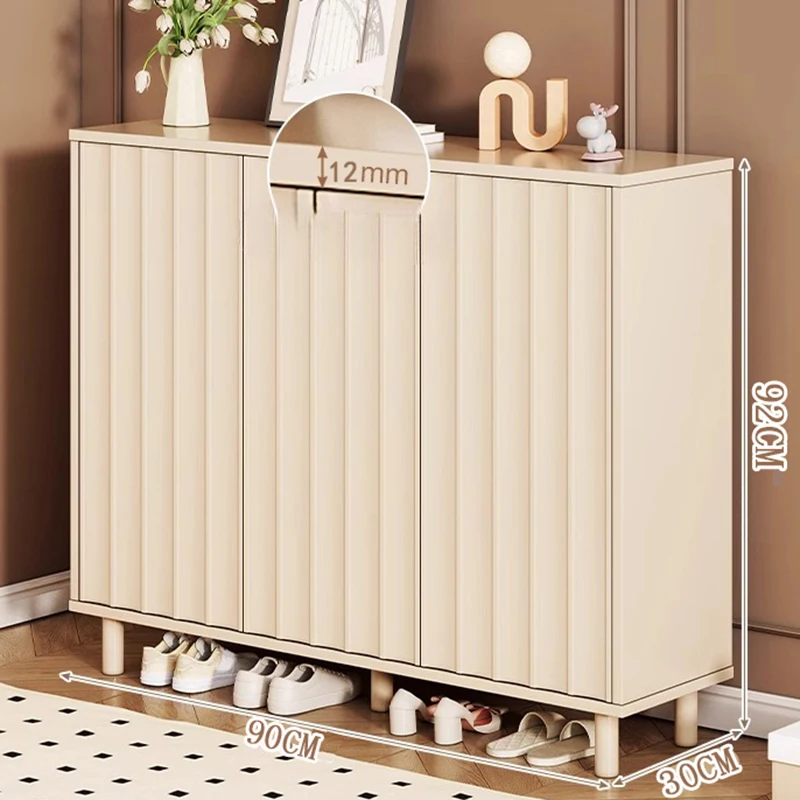 Деревянный шкаф для обуви шкафы хранения прихожей обувной современный