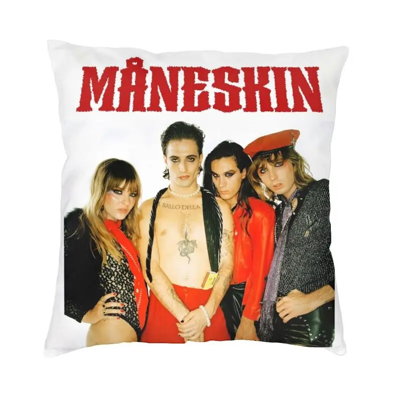 

Rock Band Maneskin Throw Pillow Case Home Decoration Italy Singer Damiano David Luxury Cushion Cover Car Pillowcase