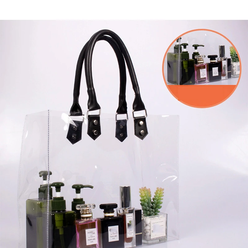 2 Pcs Bag Belt Detachable PU Leather Handle PVC Bag Handles Replacement Bag Accessories Handbag Band Handle Strap Band