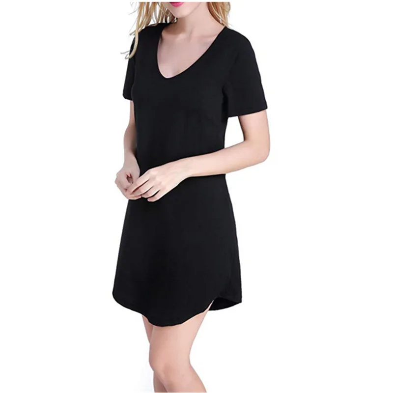 Spring Summer New Women's Nightdress Round Neck Soft Skin-friendly Home Service Sleep Tops Sexy Nightwear Sleepwear Women