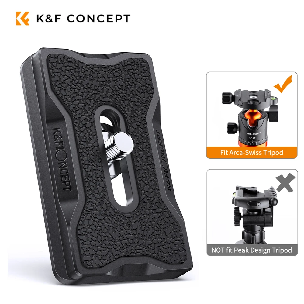 Фото Штатив для камеры K&F Concept, быстросъемная монтажная пластина, алюминиевая серия KF-28, шаровые головки для штативов, универсальное крепление для камеры DSLR №1