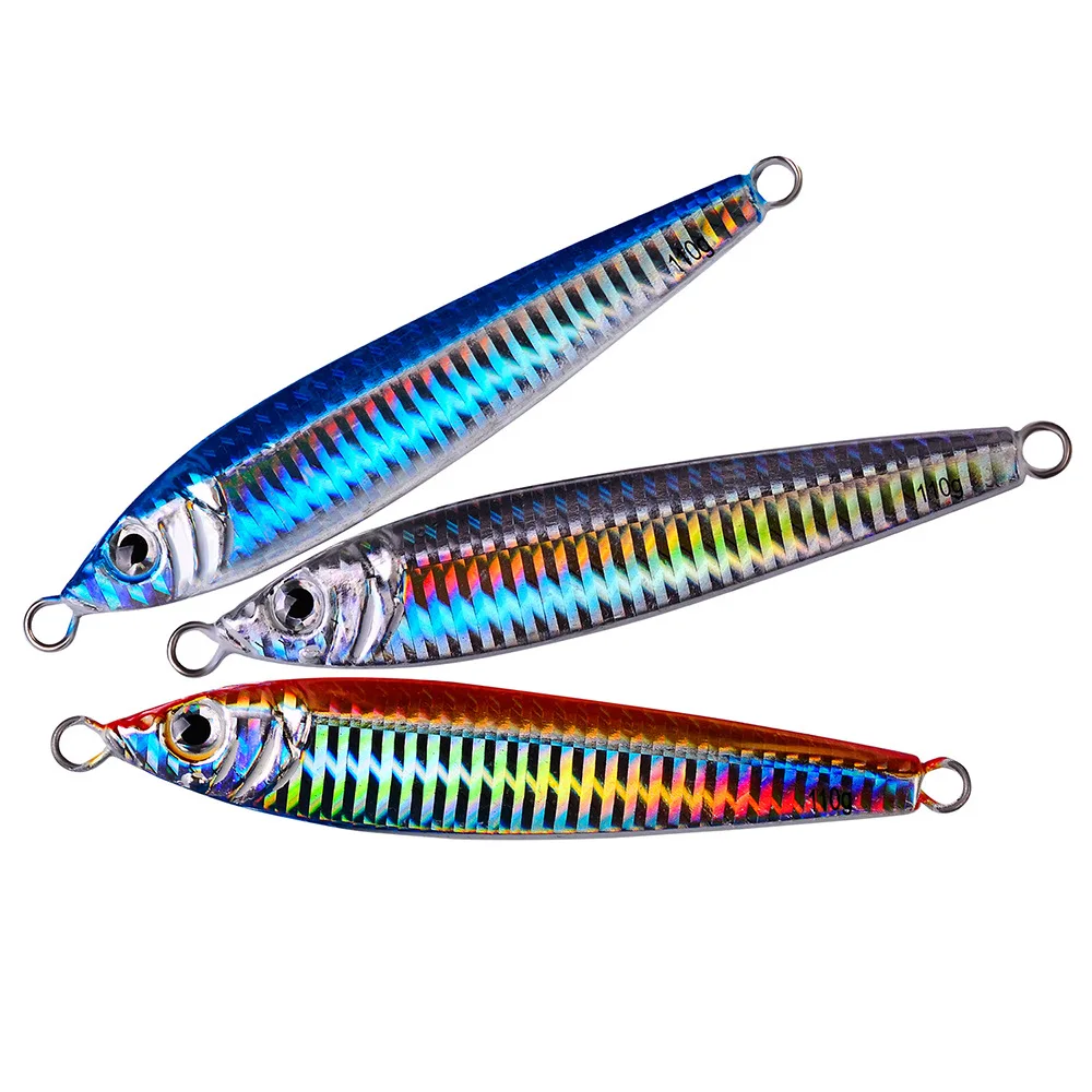 Длинная металлическая джиг приманка для рыбалки 60 г 80 100 медленно литая