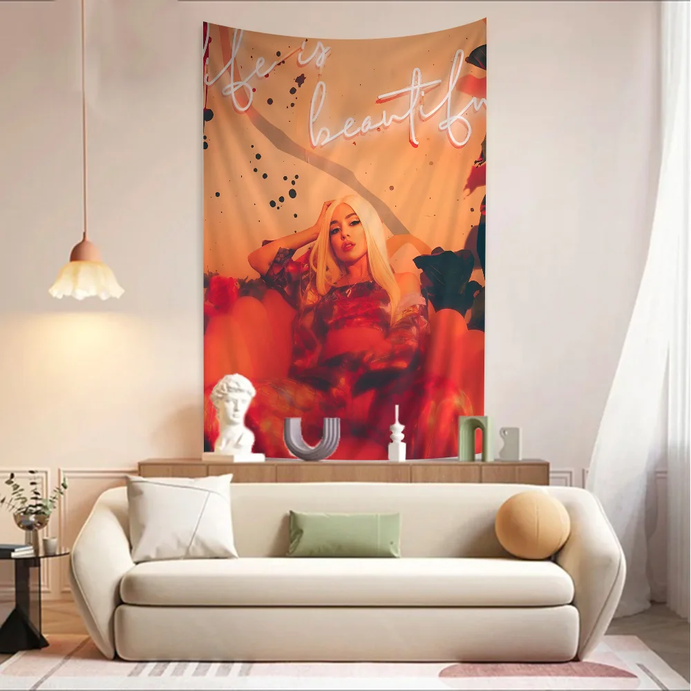 Большой настенный гобелен с принтом Singer A-Ava Max дешевый в стиле хиппи богемный