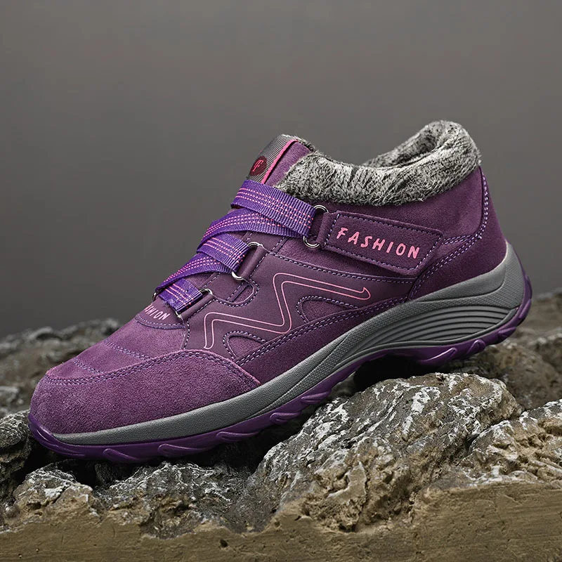 

Новые зимние женские зимние сапоги, толстые плюшевые ботильоны, женские нескользящие повседневные сапоги, женские замшевые сапоги на танке...