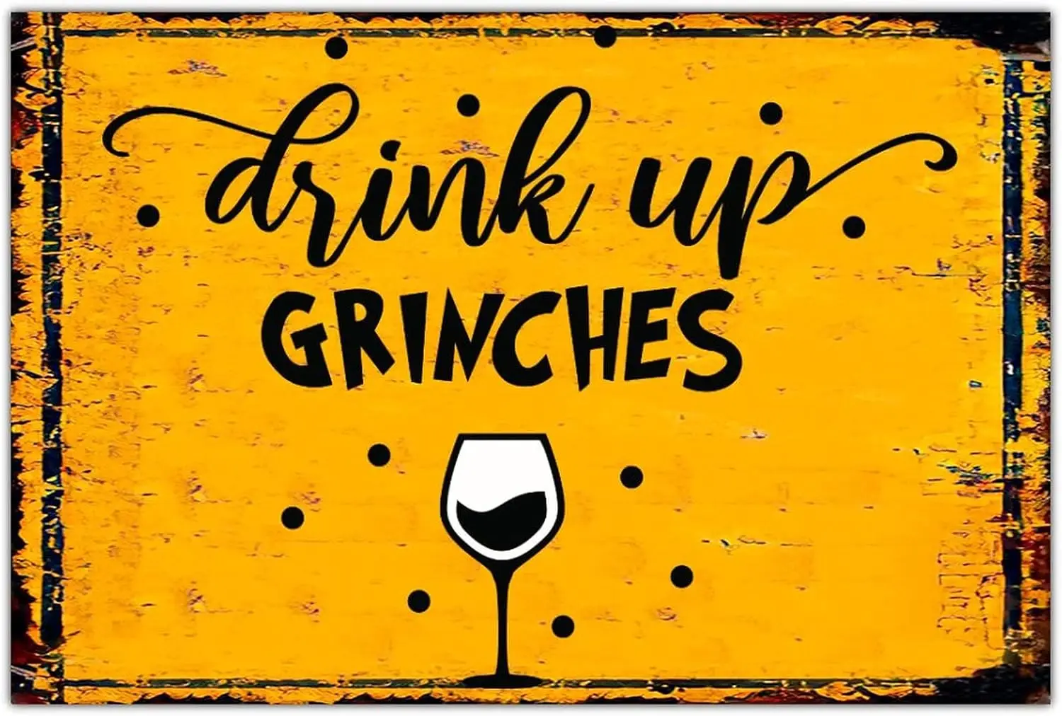 Металлические знаки Drink Up Grinches с рождественской цитатой в винтажном стиле