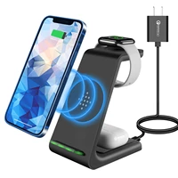 t3 3 in 1 wireless charger stand widely compatible fast mobile charge iphone 13 12 11 pro max for apple watch airpods pro