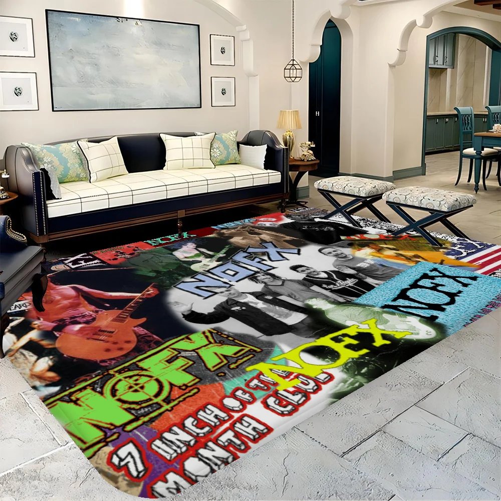 Punk Band N-NOFX Floor Mat Non-Slip Laundry Room Decor Balcony Child Living Household Carpets