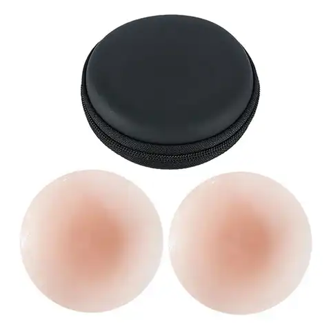 65mm Reusable Invisible Self Adhesive Round Silicone Breast Nipple Pad Bra Pie Pad Pad Sticker Women Underwear Accessories